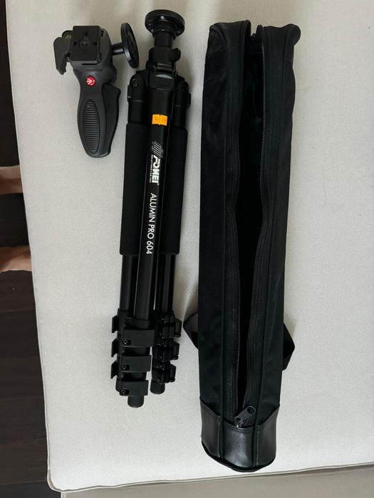 2w1 Statyw tripod fotograficzny FOMEI z głowicą MANFROTTO 324RC2