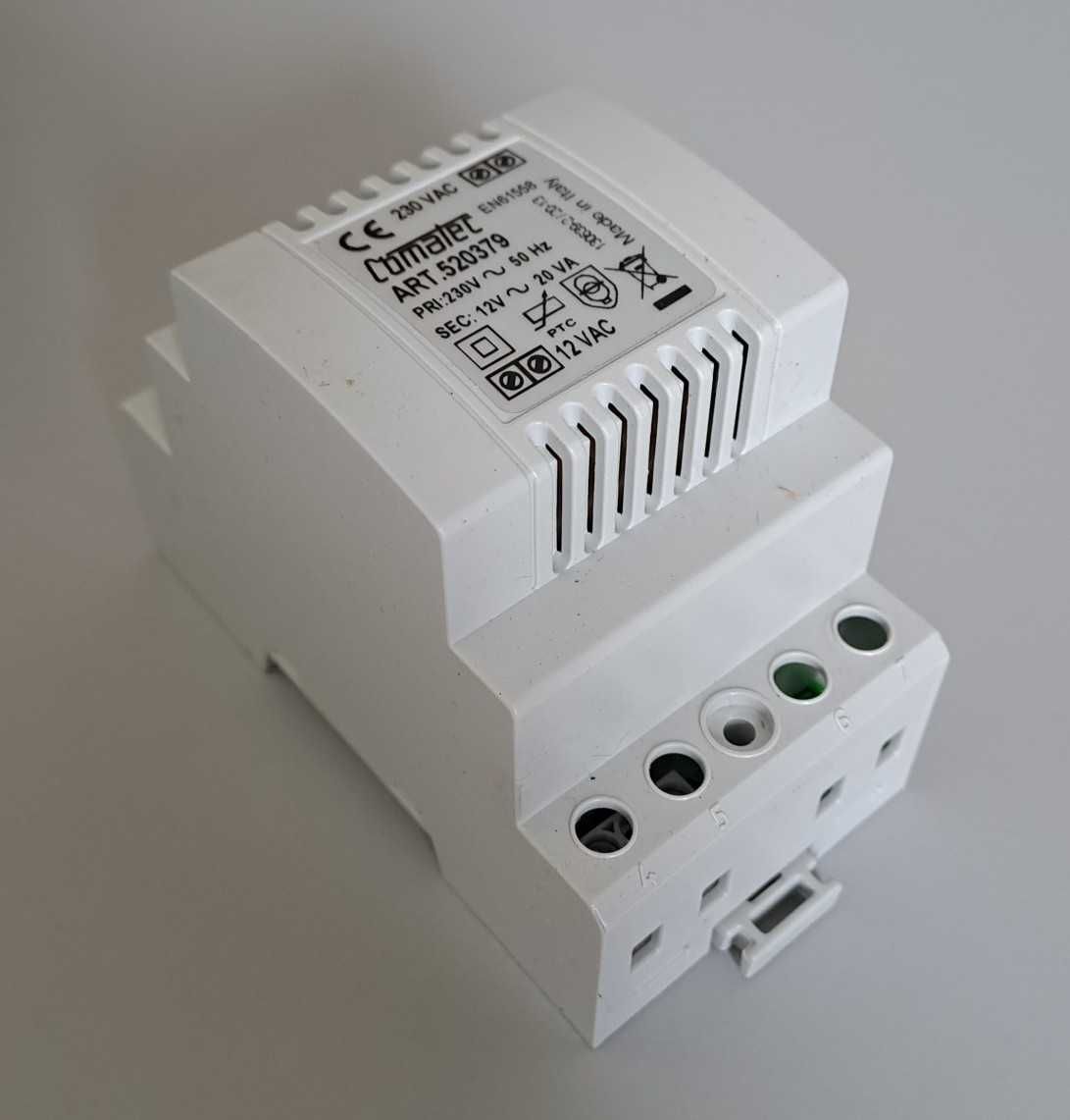Transformator 230V / 12V, 20VA, szyna DIN