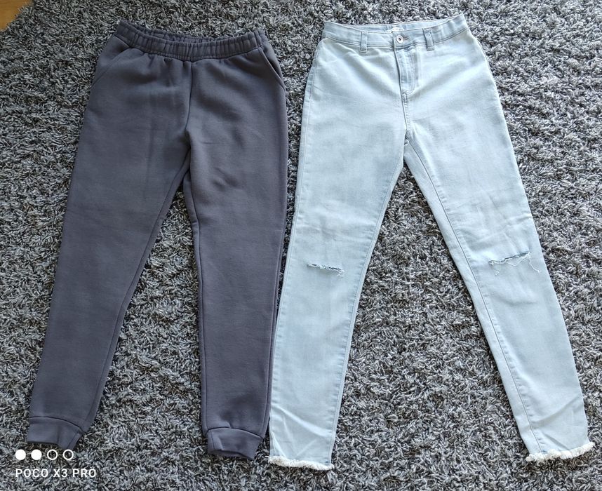 Spodnie jeansowe dżinsowe Reserved dresy 164cm