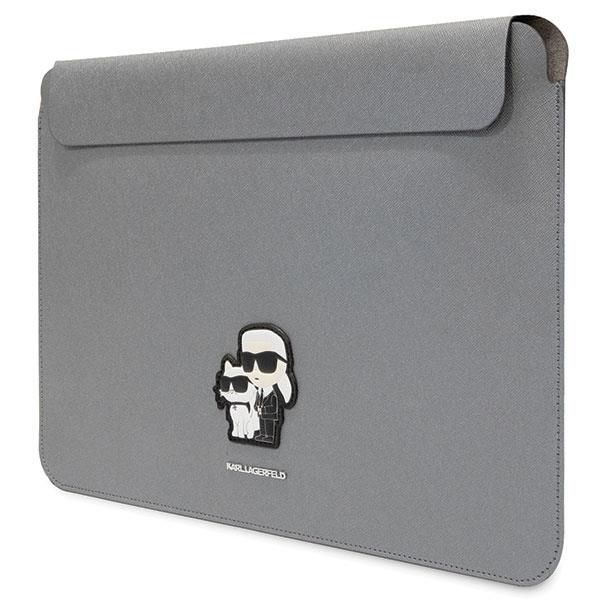 Etui na Laptop 14" Karl Lagerfeld Saffiano Srebrne