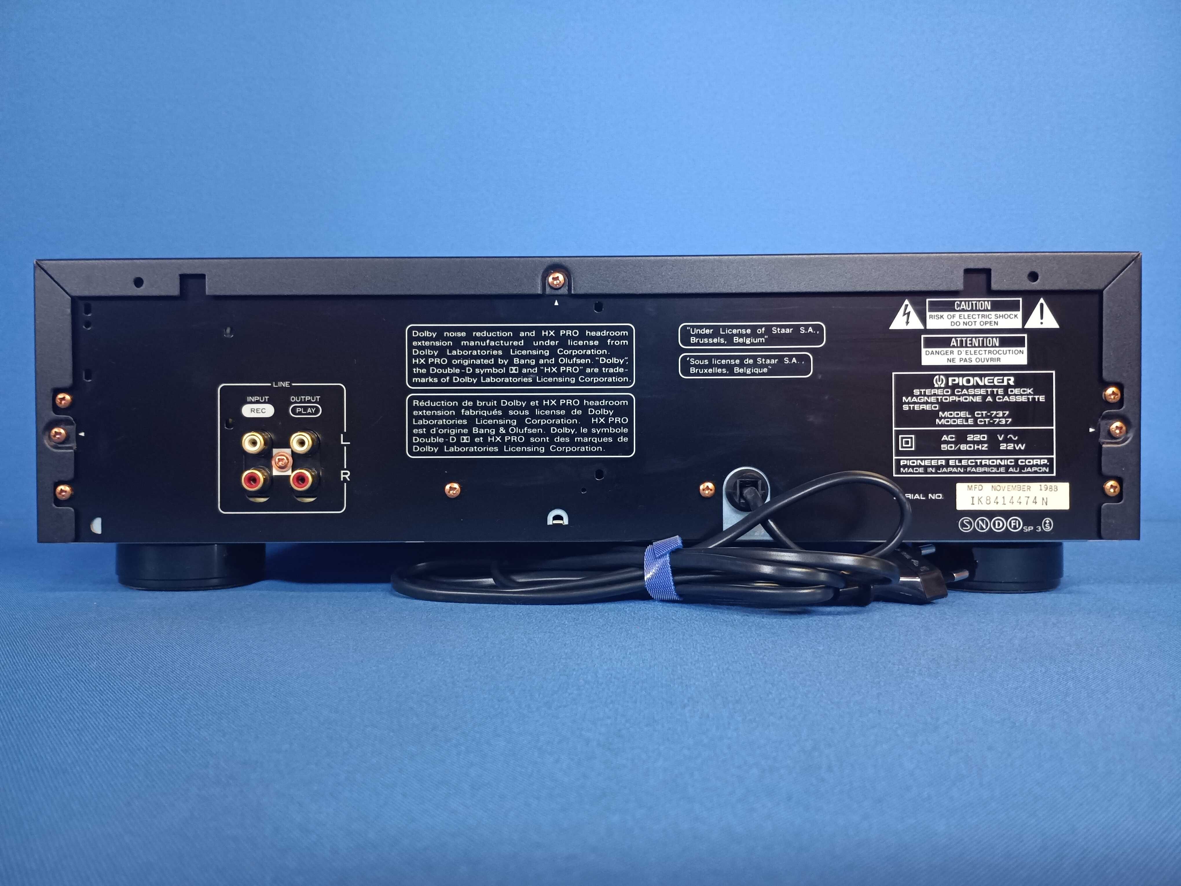 deck cassetes PIONEER CT 737   (3 cabeças)