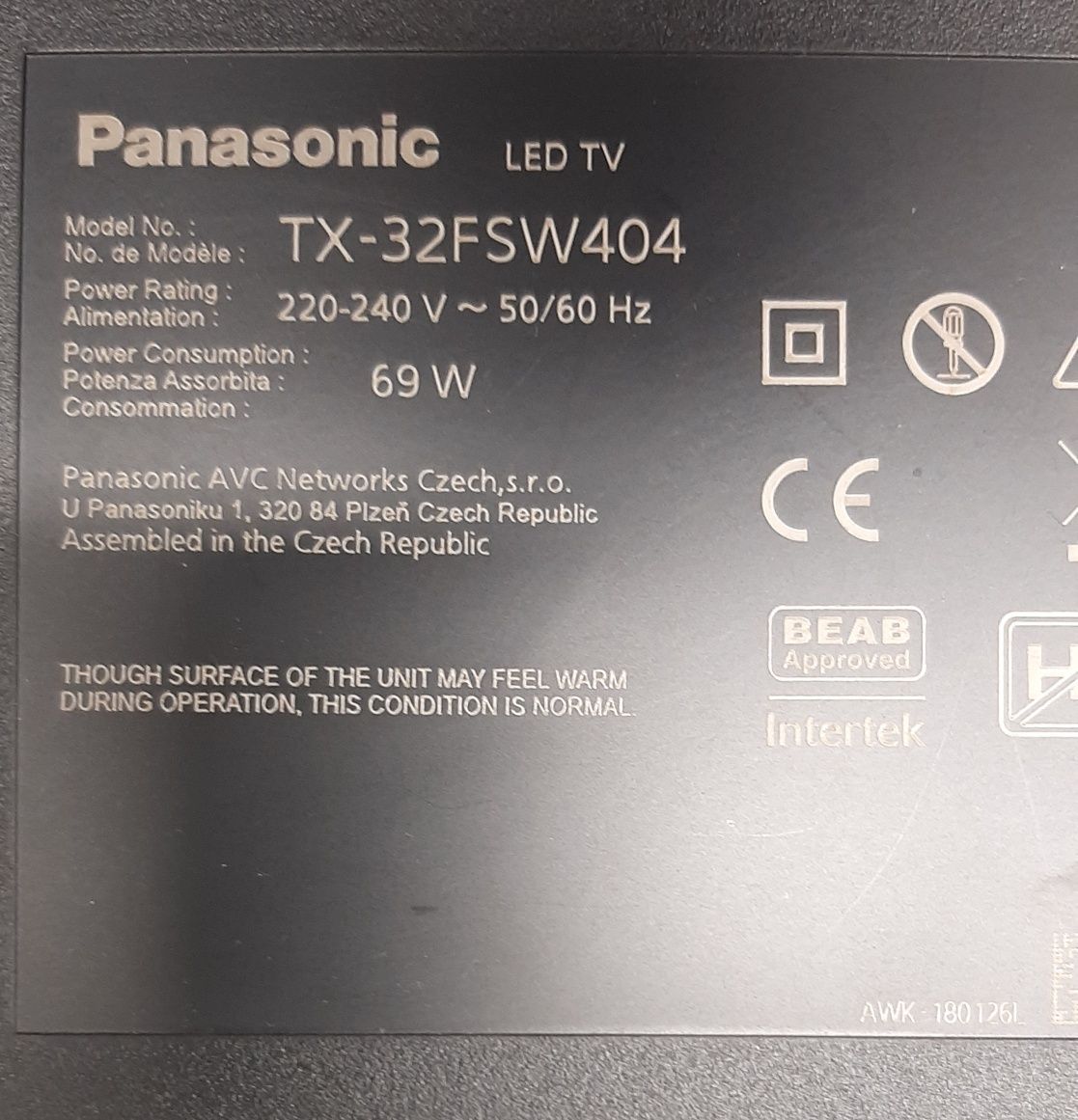 Telewizor Panasonic 32" Smart tv DVB-T2 Youtube Netflix