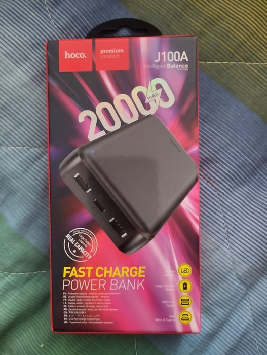 Портативный аккумулятор HOCO J100A High-ranking 20000mAh Black