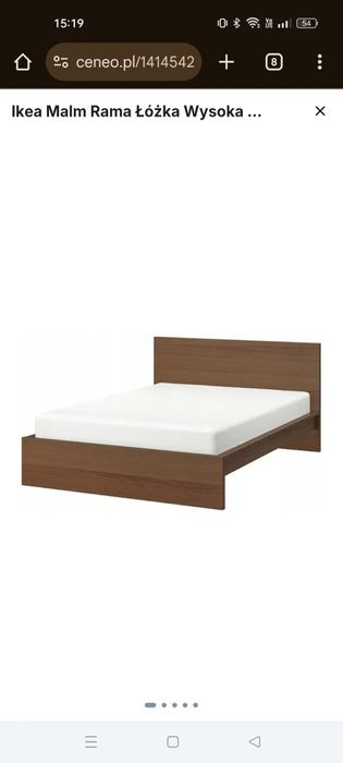 Łóżko Ikea MALM brązowe