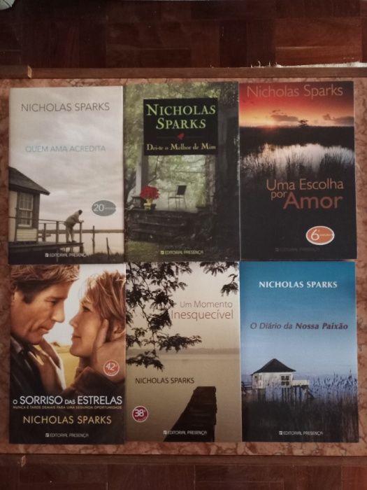 Vários Livros do Nicholas Sparks - No Teu Olhar, Juntos ao Luar