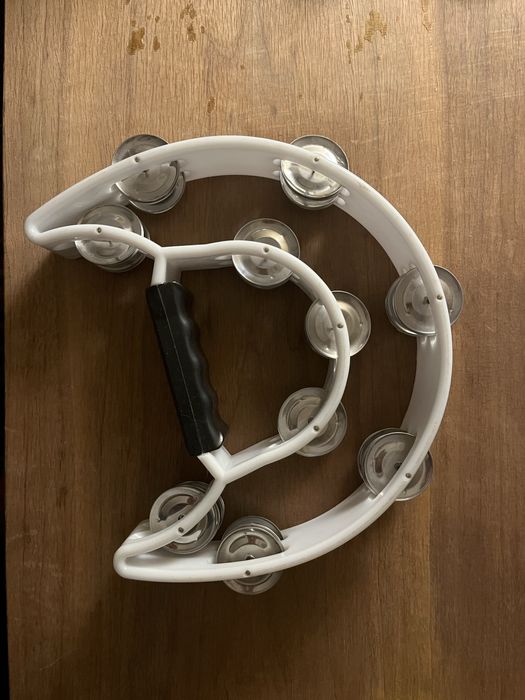 Тамбурин білий пластиковий