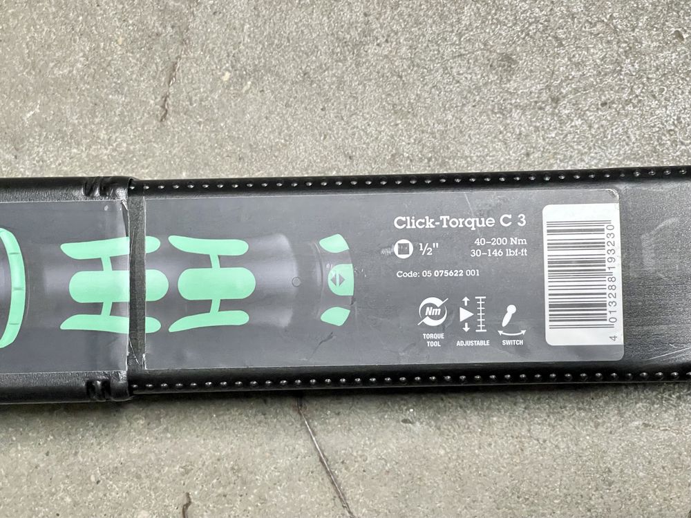 40-200 Nm WERA Klucz dynamometryczny Click-Torque C3 z grzechotka 1/2”