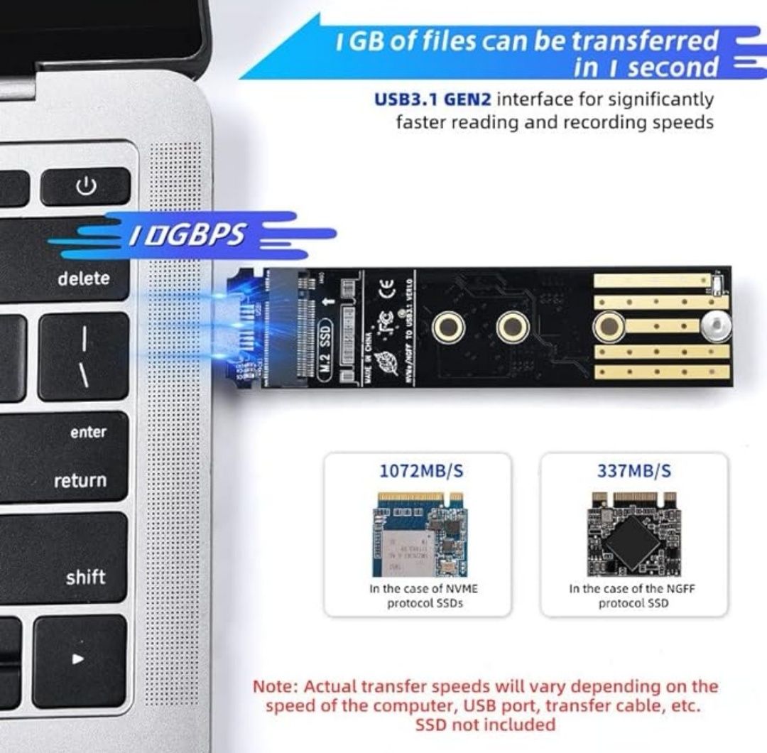 Stacja Dokująca Adapter M.2 NVMe NGFF SSD SATA USB 2230