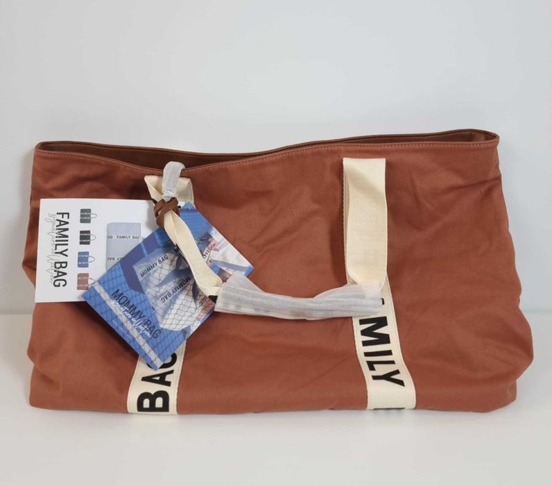 NOWA Duża torba Childhome Family Bag Signature Terracotta