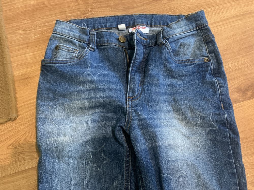Jeansy dżinsy spodnie jeansowe dziewczęce 164 Bonprix 13-14 lat