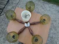 Lampa sufitowa wisząca 5 elementów