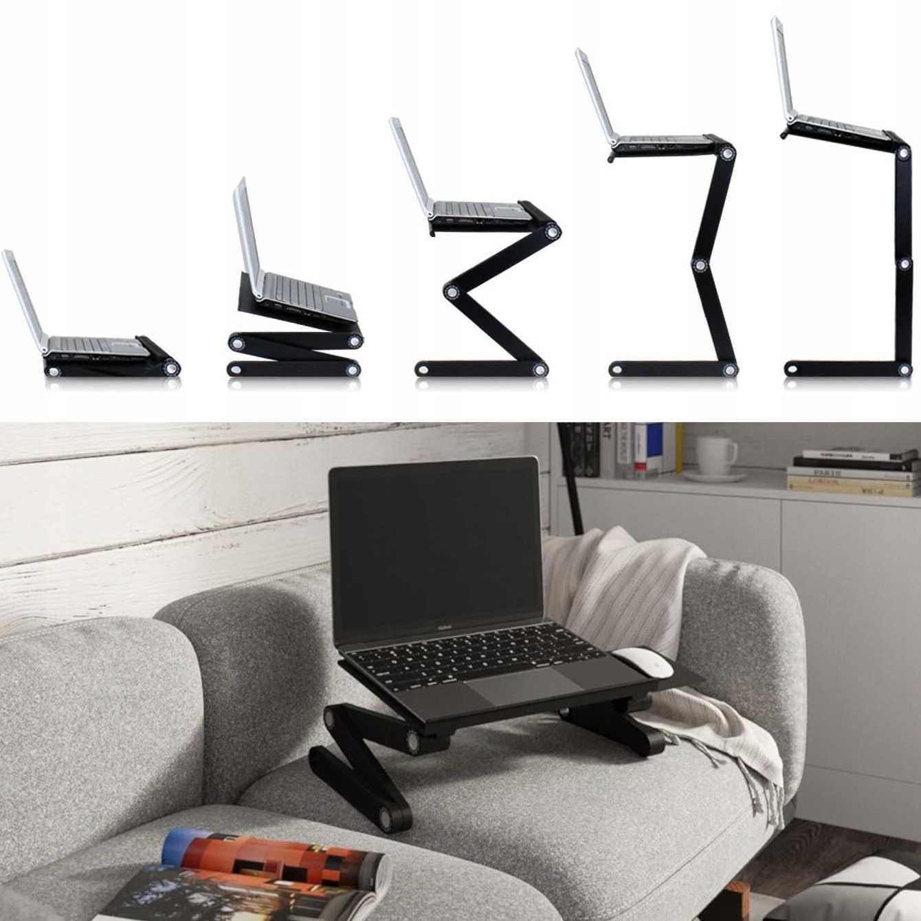 Stolik do laptopa REUGULOWANY gamingowy z WENTYLATOREM podstawka