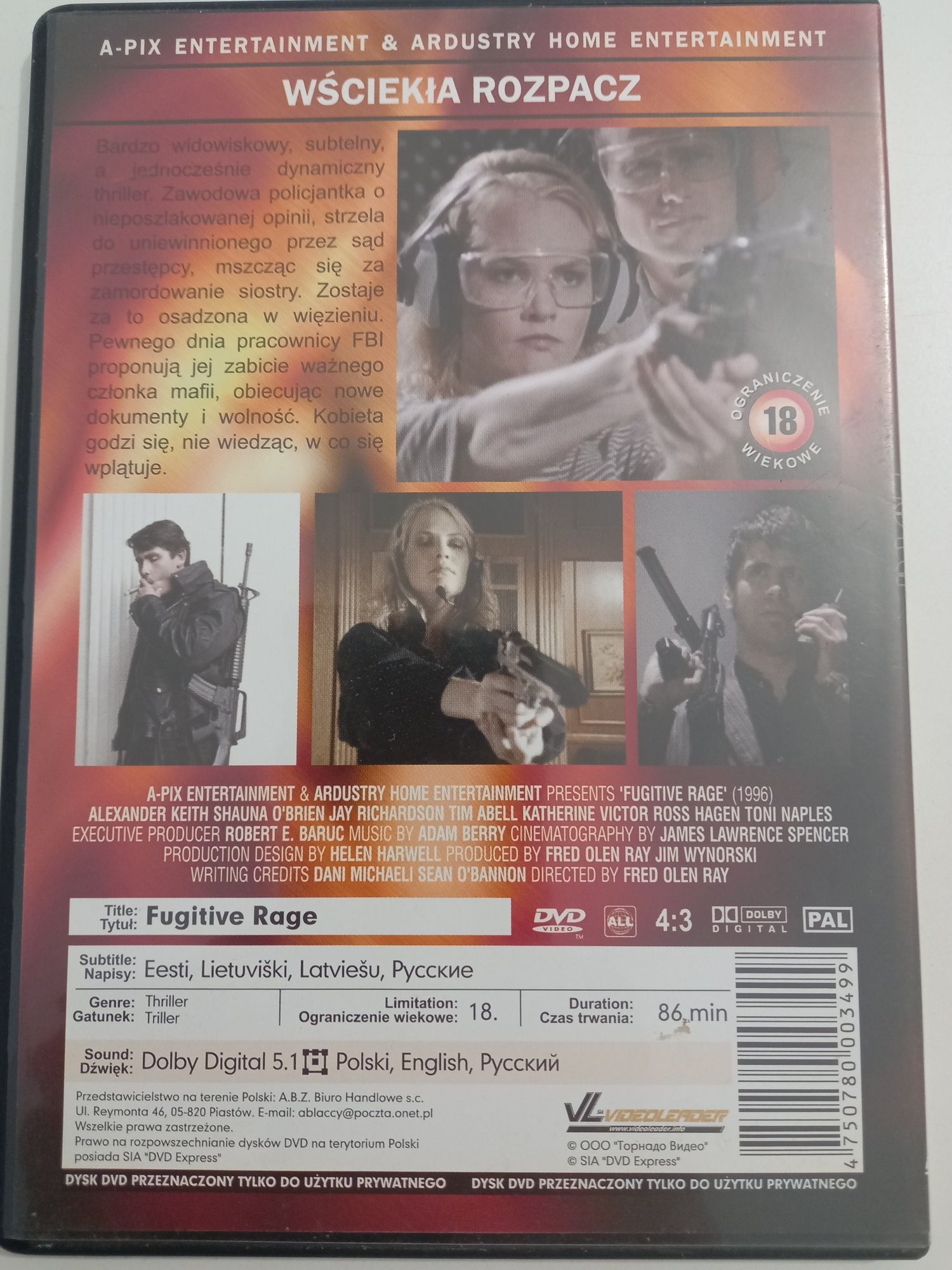 Film Wściekła Rozpacz DVD Video