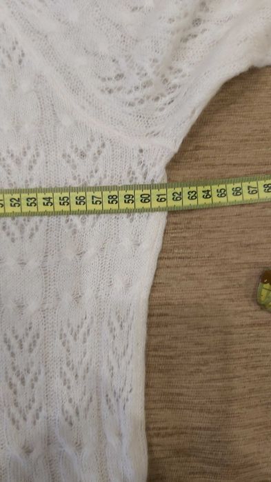 Италия! р.52 новый паутинка ажурный свитер в составе шерсть