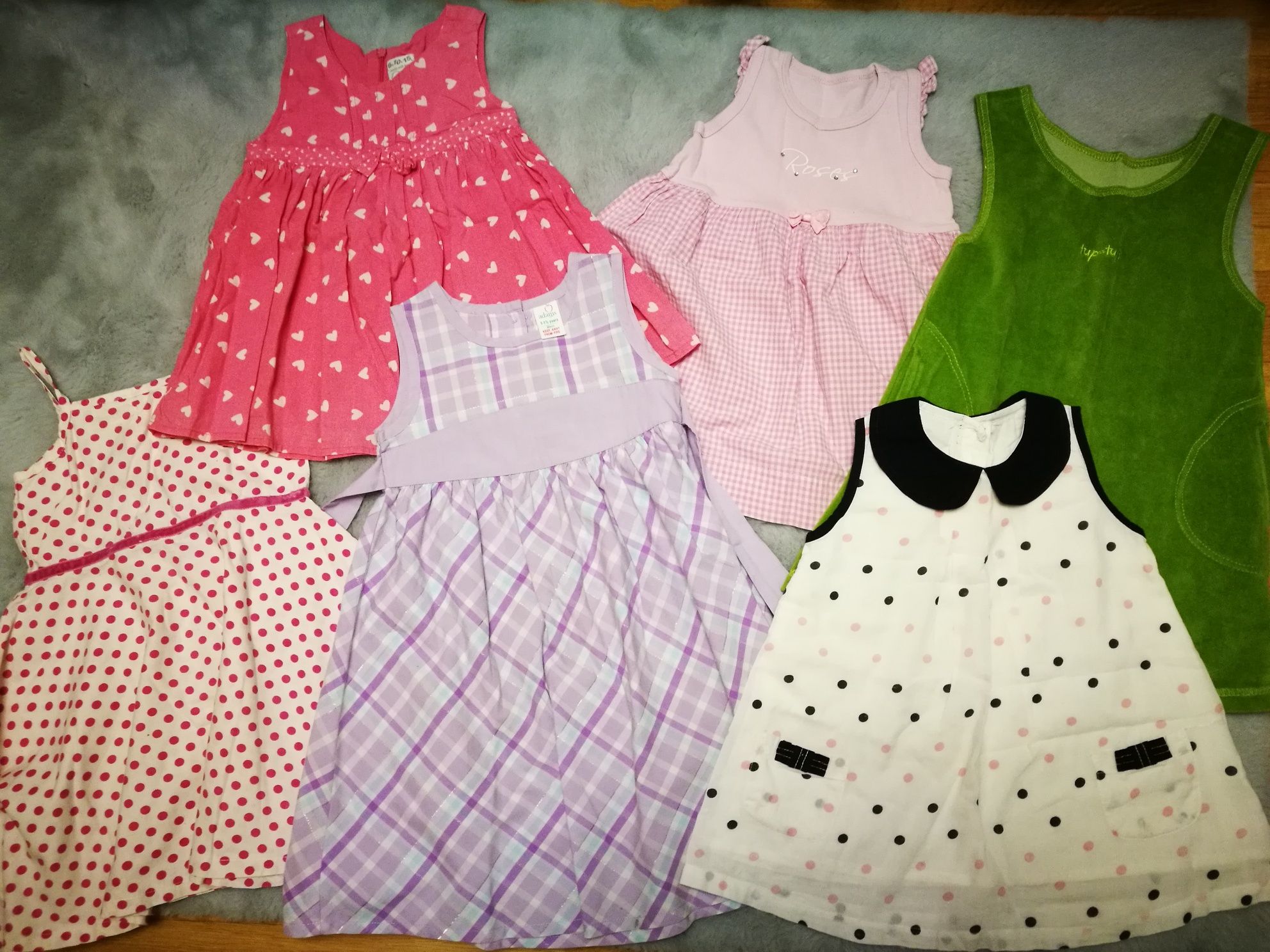 Paczka paka zestaw ubranek dla dziewczynki 2-3 latka 86-92 cm 40 sztuk