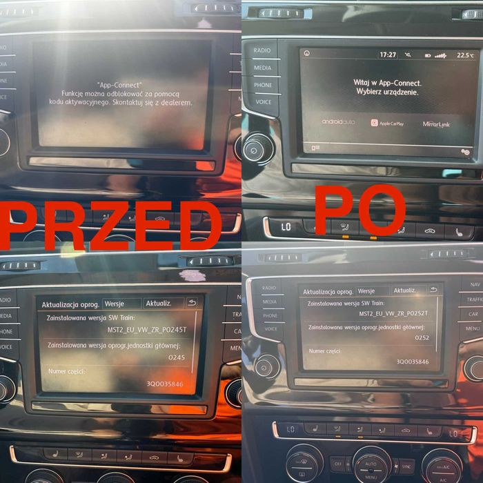 VW Nawigacja Carplay Android Auto Arteon Golf Tiguan Touran MAPA EU