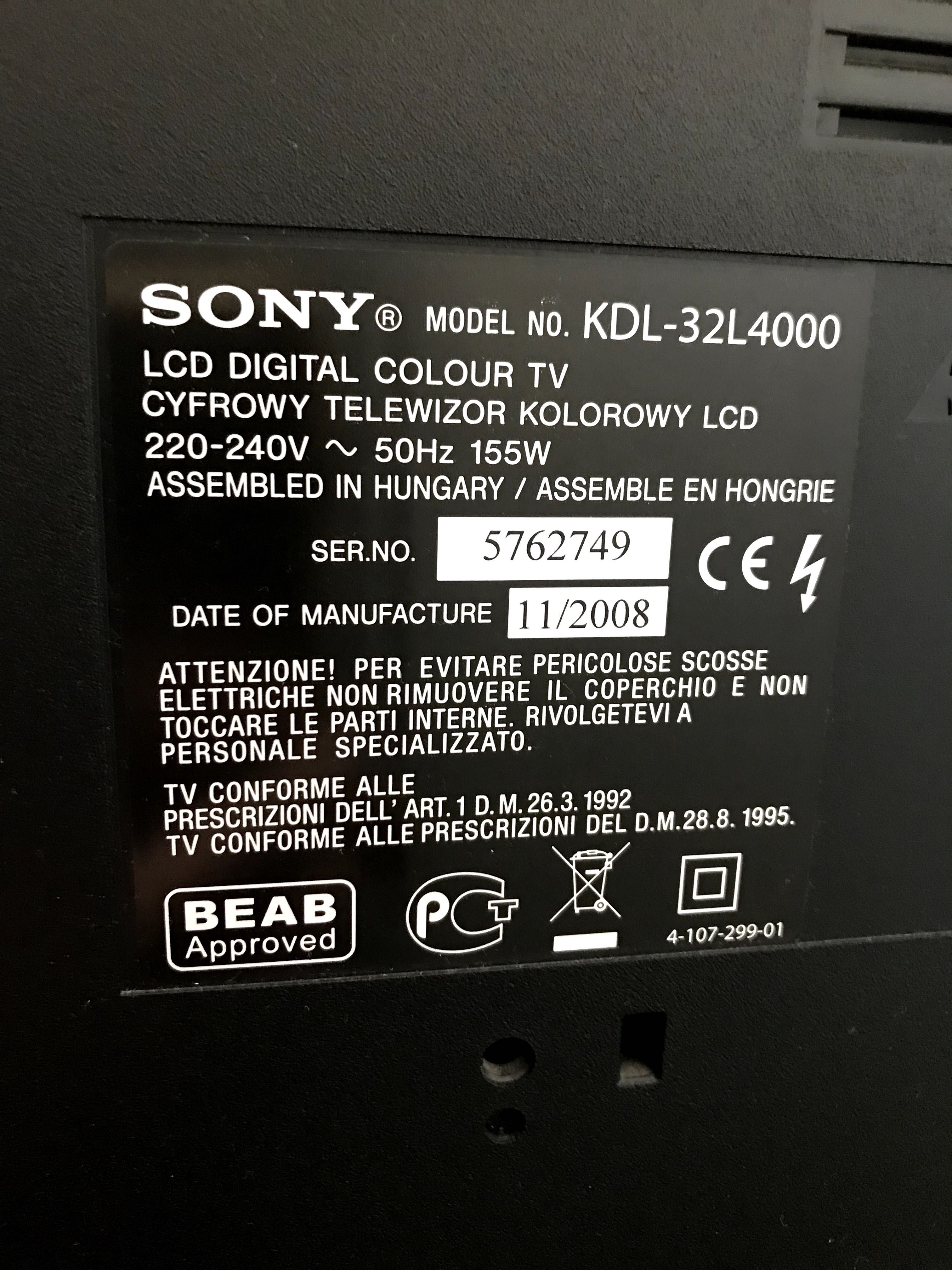 Telewizor SONY Bravia 32 cale