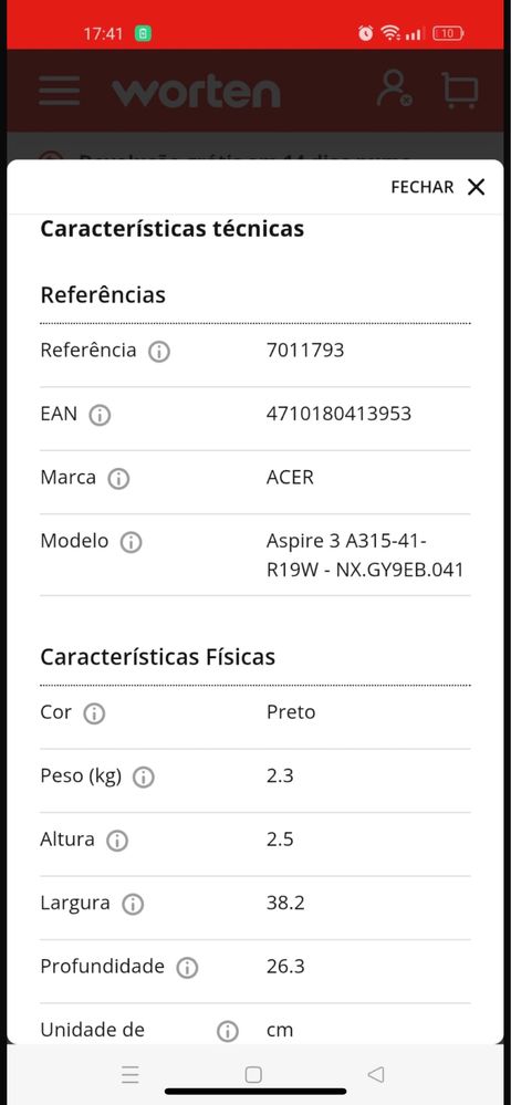 Portátil Acer Aspire Ryzen 5 8 gb ram