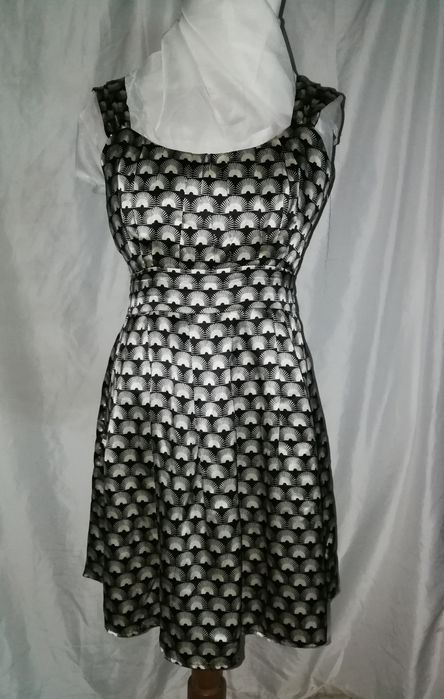 Jedwabna sukienka letnia koktajlowa jedwab Nancy Mac 12 14