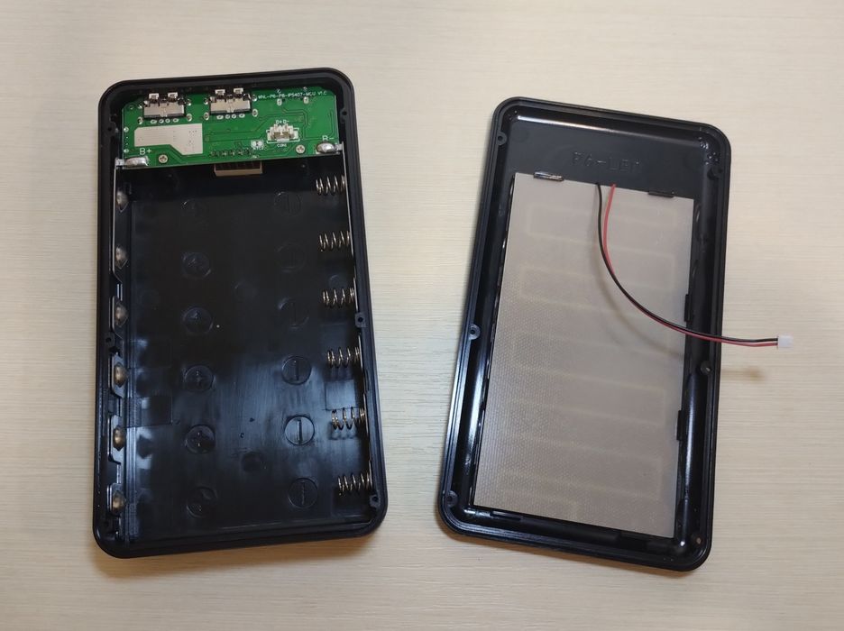 Корпус повербанка розбірний, 6*18650 акб, з підсвіткою, powerbank