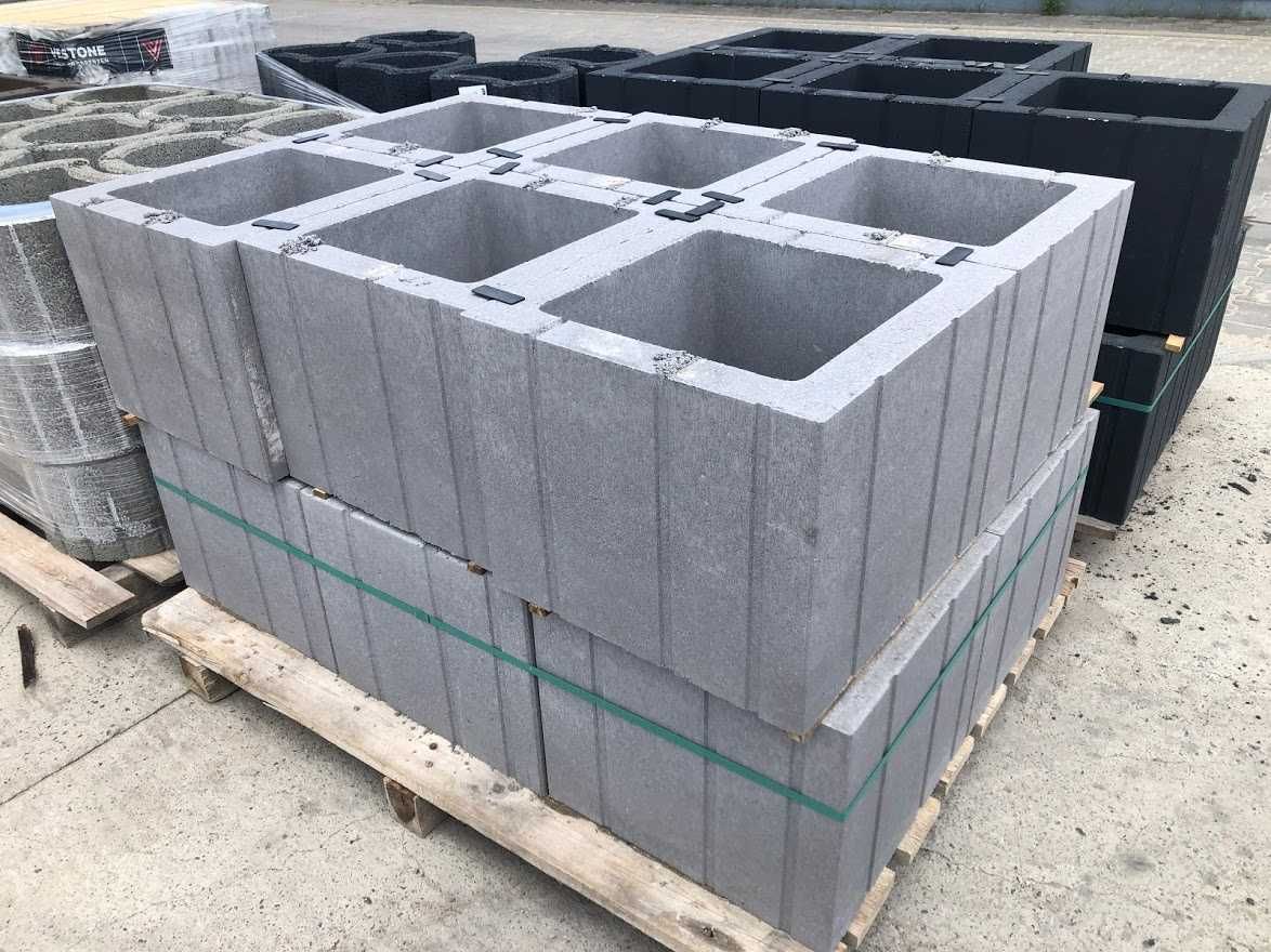 Donica Tigela betonowa ogrodowa 40x40x33 cm stalowy