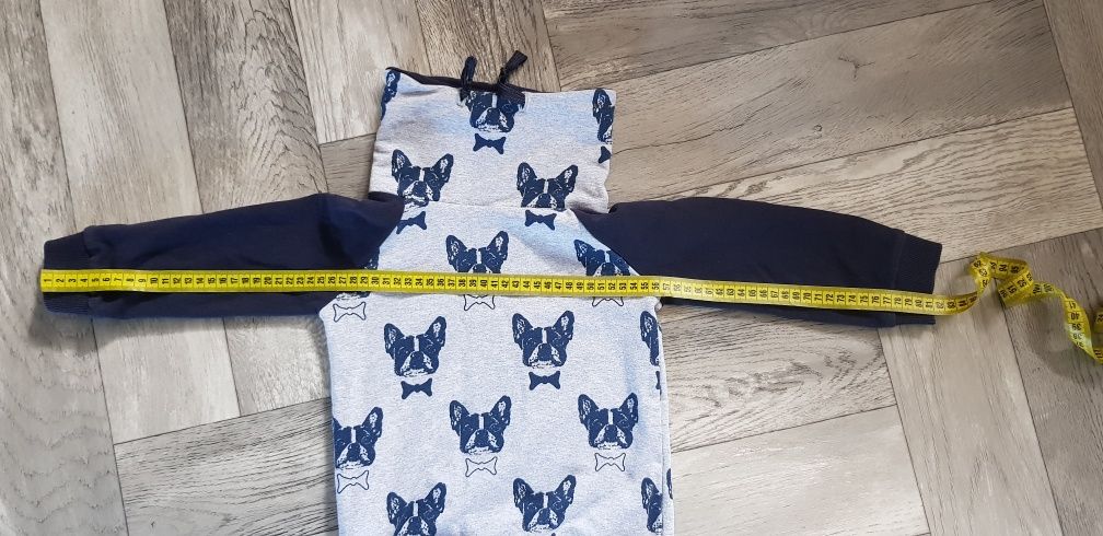 Bluza komin buldog buldożki pieski 98/104