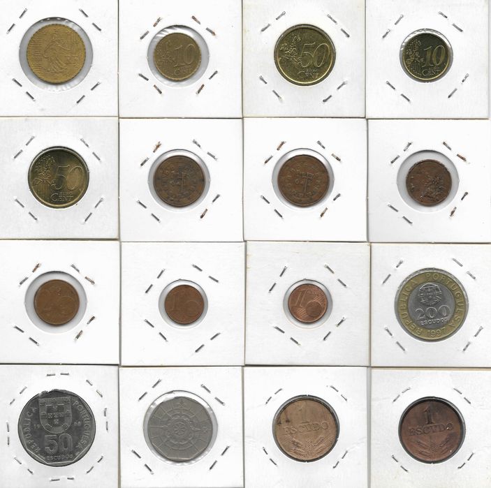 16 Moedas várias com defeito ou erro.
