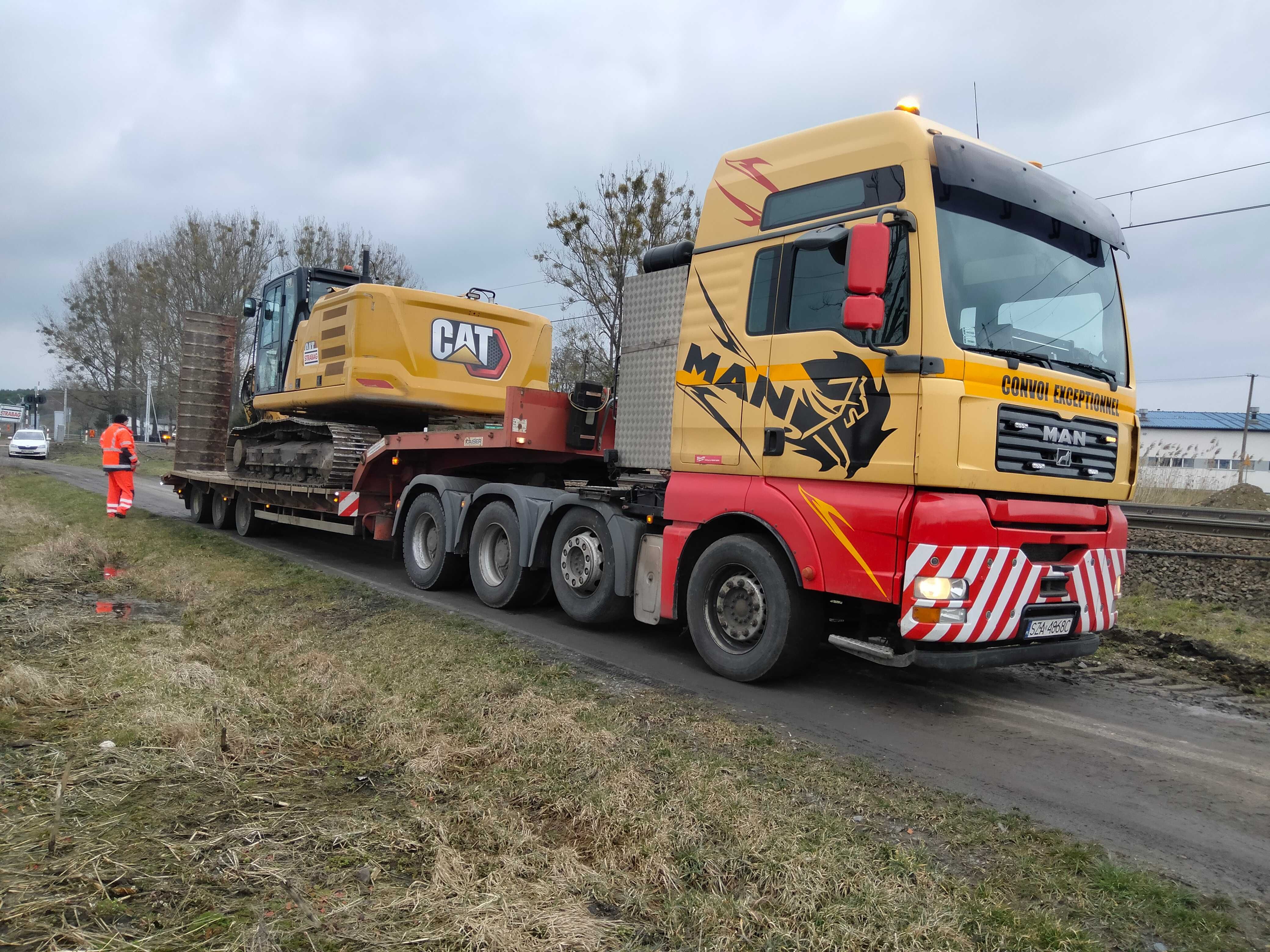 Transport Maszyn Rolniczych Budowlanych Niskopodwoziowy Do 30ton 3.5m