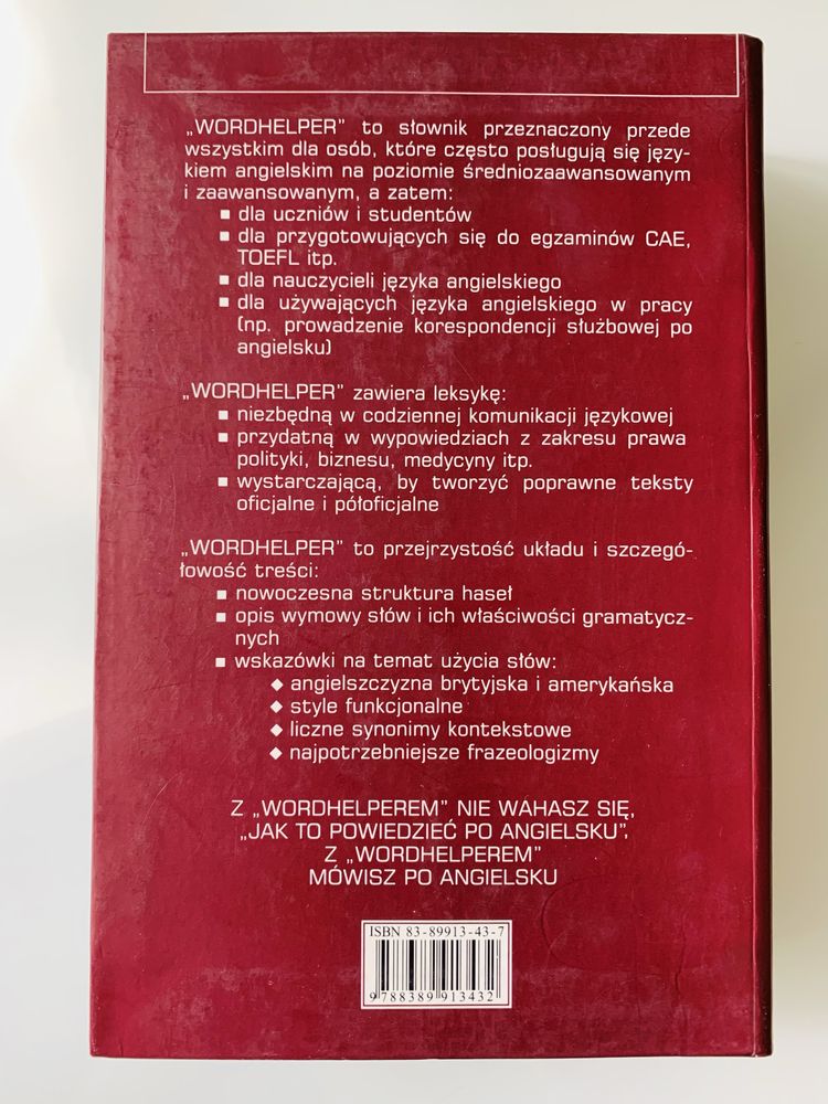 Wordhelper czyli jak to powiedziec po angielsku J. Gordon