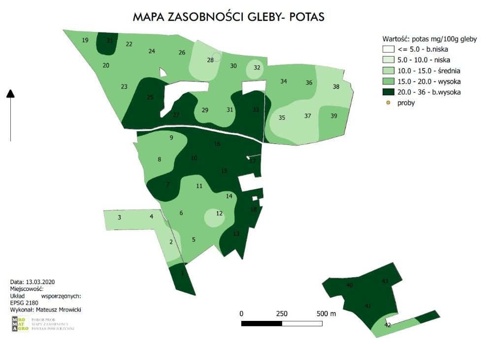 Mapa zasobności gleby, badanie gleby, pobieranie gleby