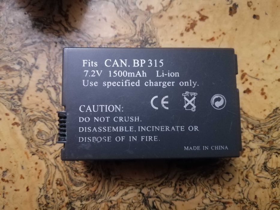 Аккумулятор Canon 7.2v 1500 mAh Li-Ion BP-315