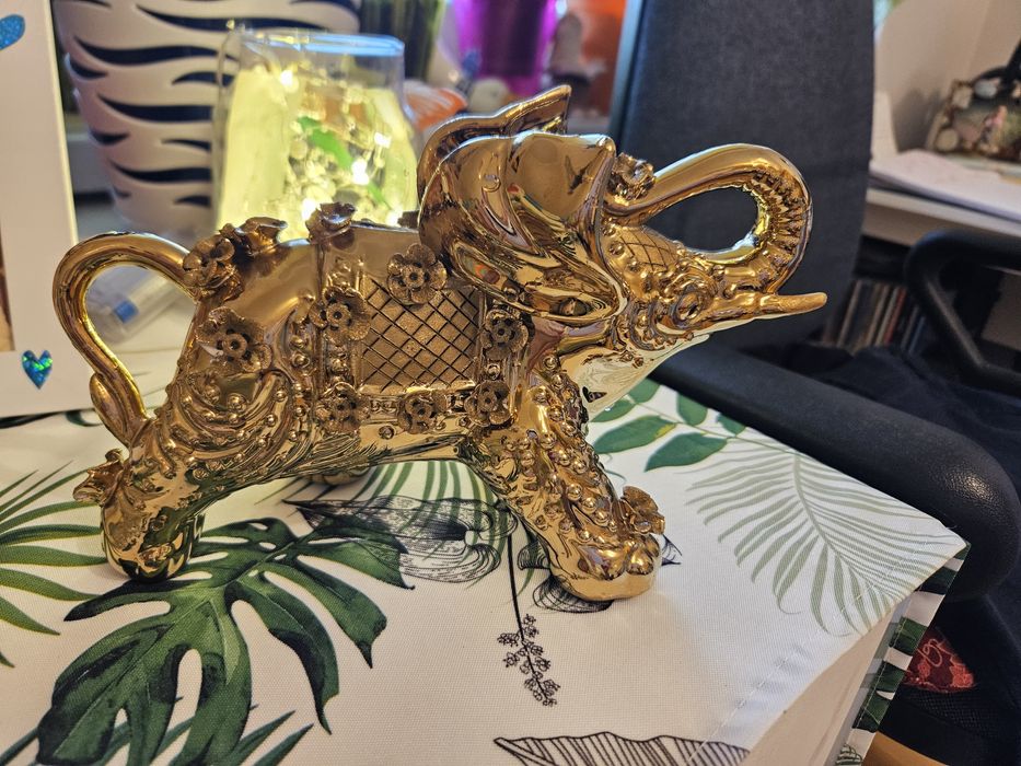 Sloń szklany skarbonka