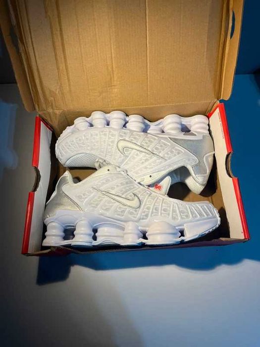 Buty Trampk Nike Shox TL White Silver R.44