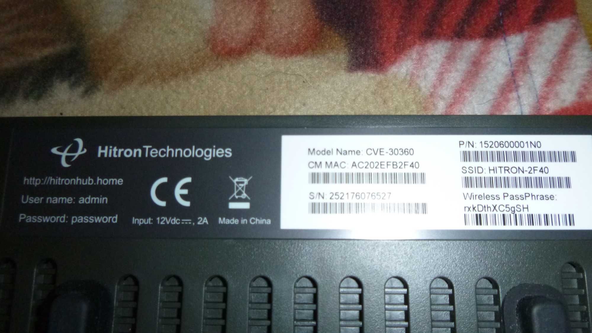 Router Hiron Technologies mod. CVE 30360