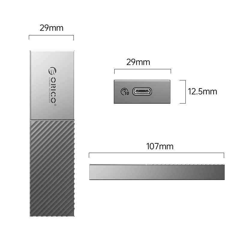 ORICO USB3.2 Gen2 Type-C M.2 NVMe/NGFF SATA  podwójny protokoł 10 Gbs