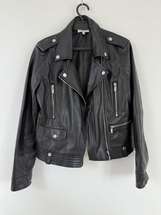 Czarna kurtka z skóry ekologicznej Morgan