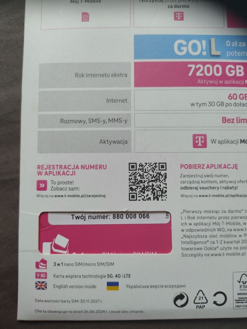 Złoty numer T Mobile