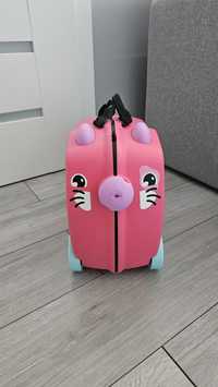 Delta Sport - jeżdżącą walizka dla dzieci - kot świnka