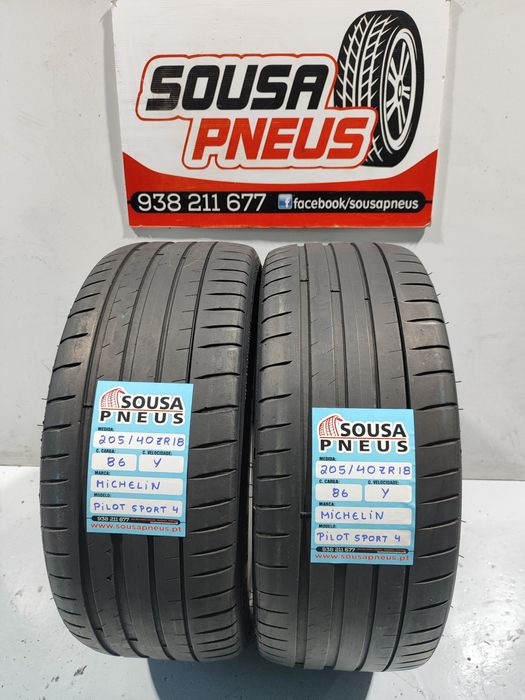 2 pneus semi novos 205-40R18 Michelin - Oferta dos Portes