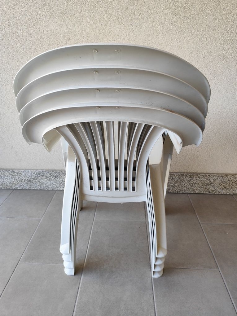 Cadeiras de exterior em PVC