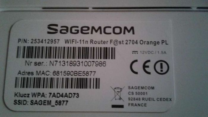 Router ADSL Sagem 5788 -> Czy ma Wi-Fi ???