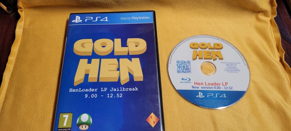PS4 12.52 HenLoader Jailbreak GoldHen BluRay pudełko poligrafia