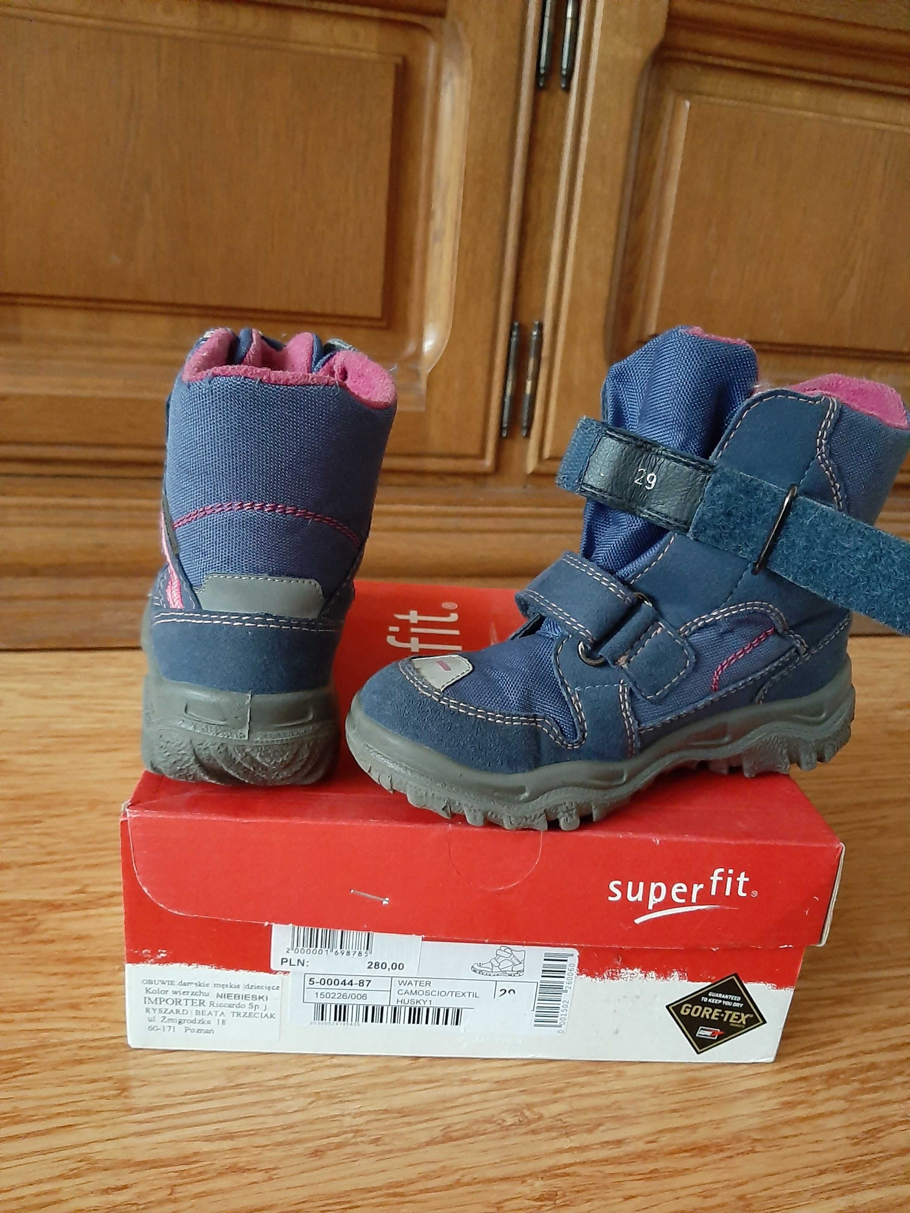 Buty zimowe Superfit rozm. 29, gore-tex