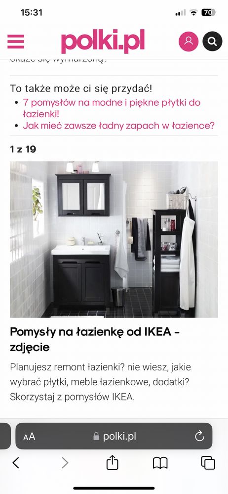 Ikea hemnes zestaw mebli łazienkowych drewno