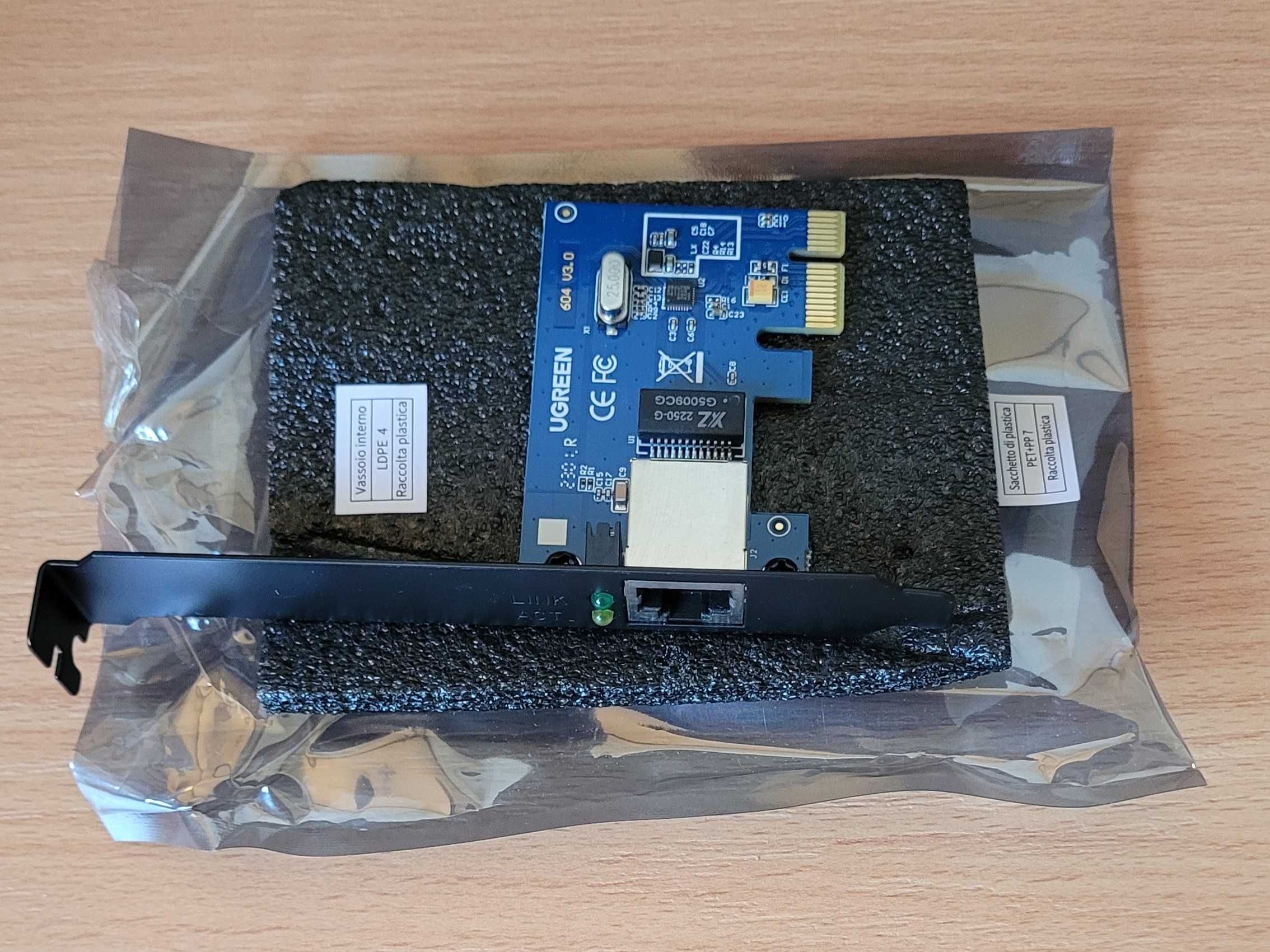 UGREEN Adapter Karta Sieciowa PCI Express do RJ45 LAN Gigabit
