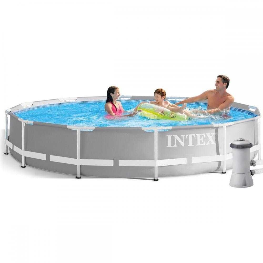 Каркасный бассейн INTEX 366-76 см с насосом 2 ВИДА