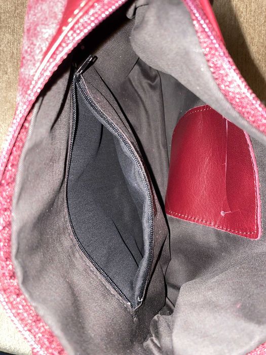 Сумка жіноча, шкіряна, бордова