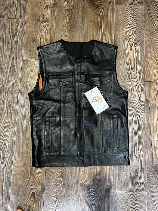Шкіряний мотожилет Milwaukee S