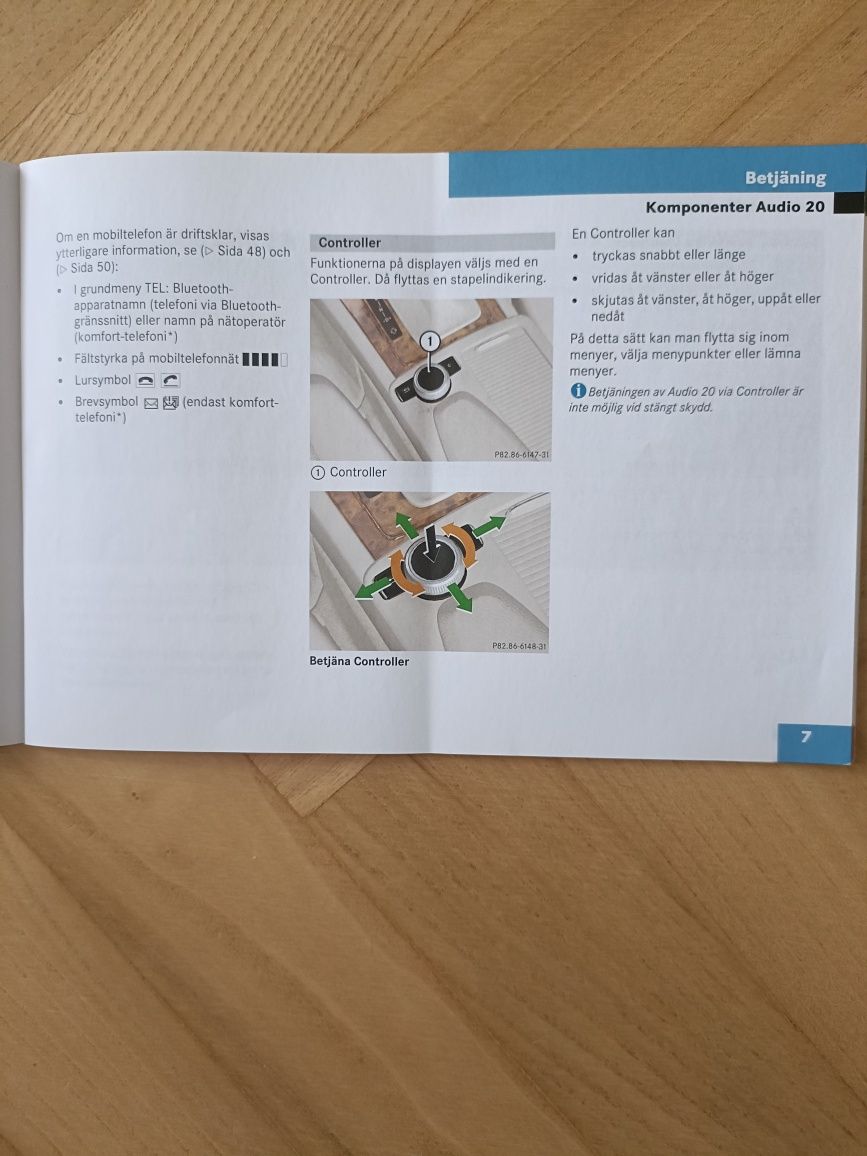 Instrukcja obsługi audio Mercedes W204.