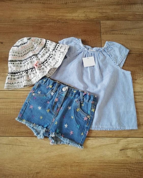 George, h&m, шорти, футболка, Панама